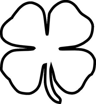 Shamrock Outline Clip Art N5