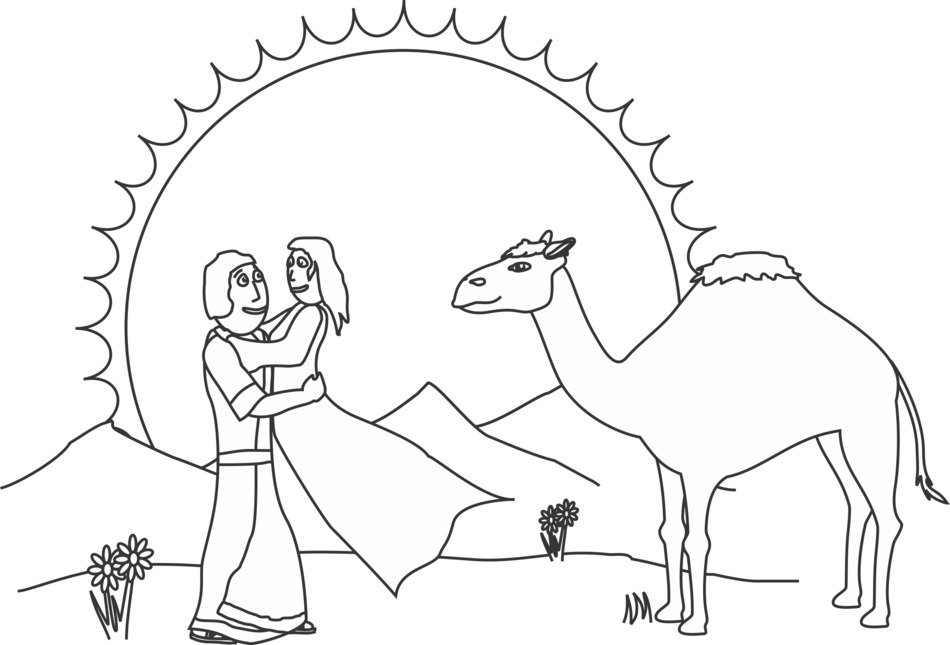 Isaac And Rebekah Coloring Pages