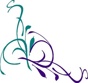 Floral Swirl Clip Art N25