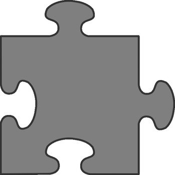 Gray Puzzle Piece Clip Art