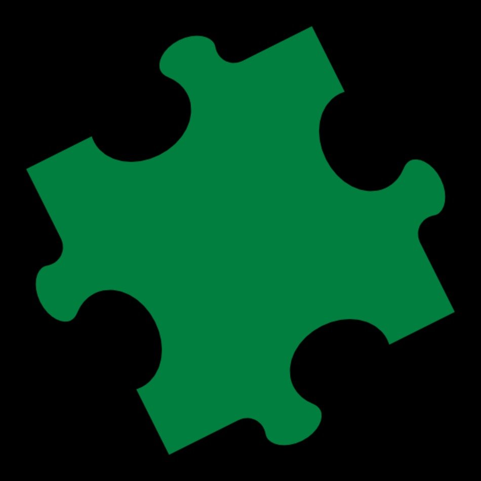 Green Puzzle Piece Clip Art N7