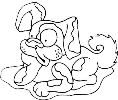 Cute Puppy Coloring Pages N3