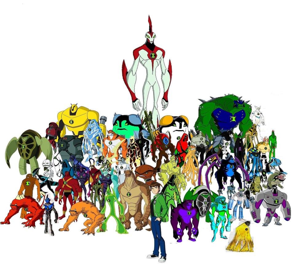 Ben 10 Omniverse All Aliens drawing