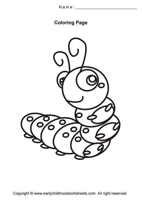 Cute Caterpillar Coloring Pages