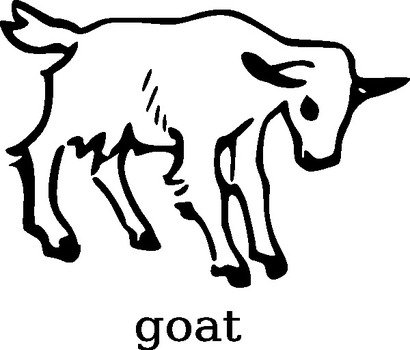 Goat Clipart Black And White Clip Art Vector