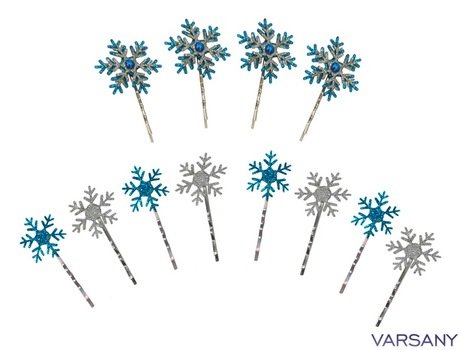 Frozen Snowflake Hair Clips