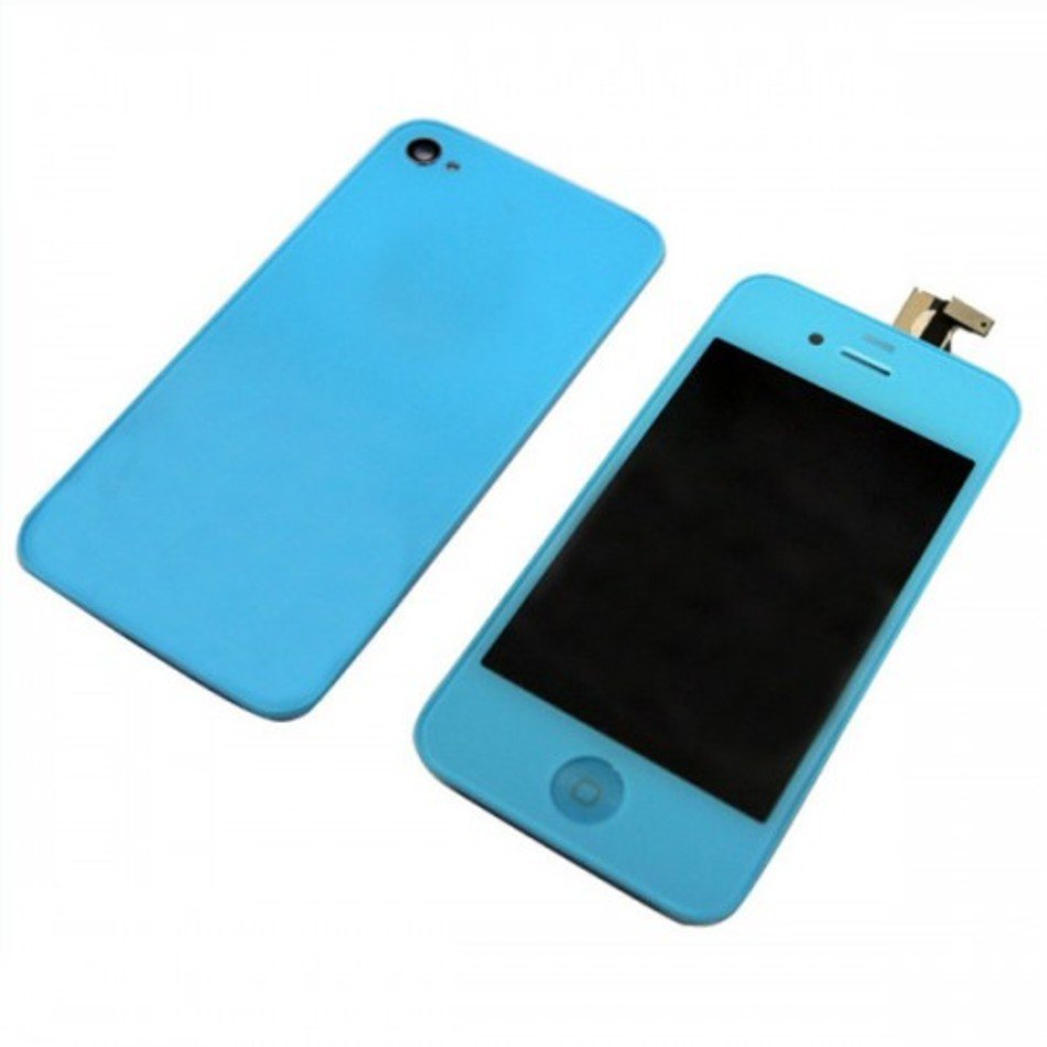 Blue Iphone 4 Conversion Kit Light Front Lcd