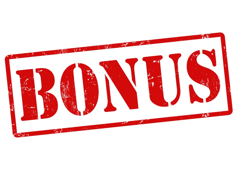 red bonus sign