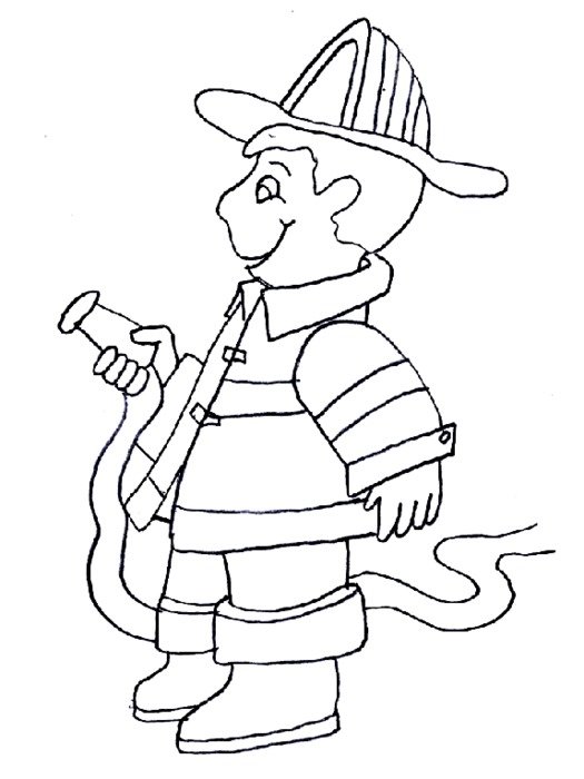 Printable Firefighter Coloring Pages