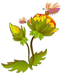 Bee And Flower Clip Art N23