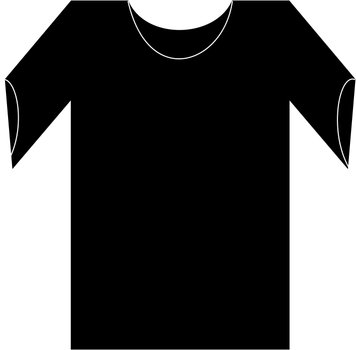 Black T Shirt Outline N2