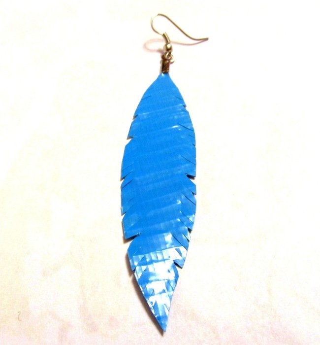 Duct Tape Feather Earrings drawing