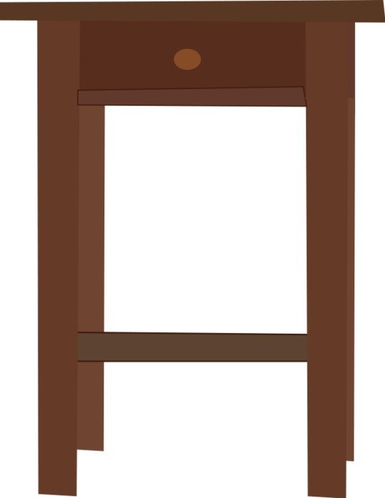 Clip art of brown Table