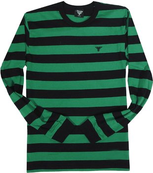 Green Striped Long Sleeve Shirt