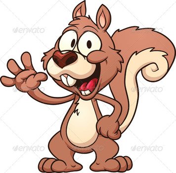 Cartoon Squirrel Clip Art N54