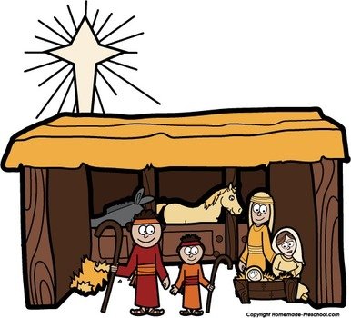 Home Free Clipart Nativity First Christmas