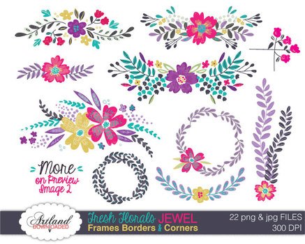 Jewel Border Clip Art N2