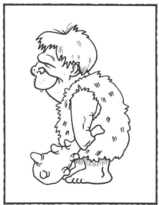 Caveman Coloring Pages