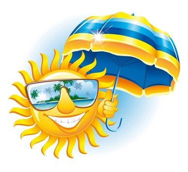 Cartoon Sun With Sunglasses N19