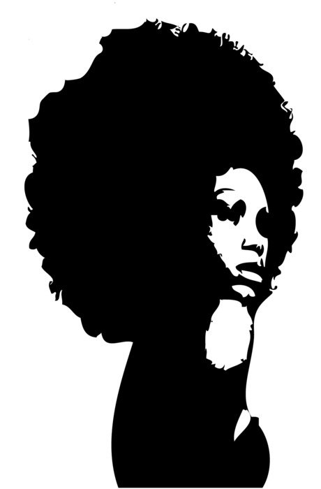 Black Woman Afro Silhouette