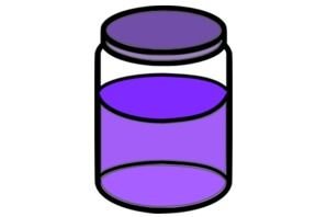jar of purple liquid