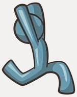 running figure as a graphic illustration