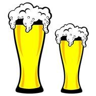Beer In Glass Vector Clip Art