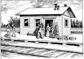 Train Station Clip Art drawing