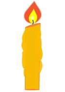 Baptism Candle as a graphic illustration