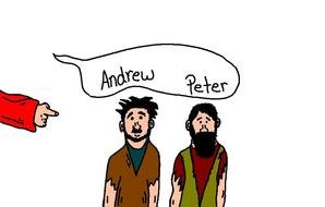 Jesus Calls Peter And Andrew drawing