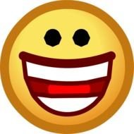 yellow Laughing Smiley Face drawing