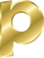 Gold Alphabet Letters Clip Art N30
