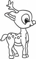 Christmas Reindeers Coloring Pages drawing