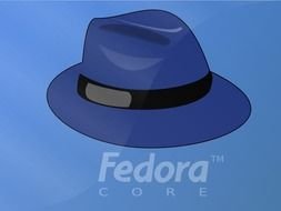 Fedora hat blue drawing
