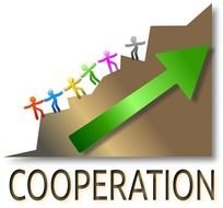 cooperation for success, concept drawing