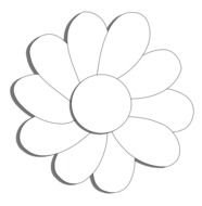 Black And White Daisy Flower Clip Art N4
