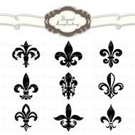 Fancy Fleur De Lis Clip Art