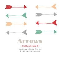 Clip art of Hand Drawn Arrows