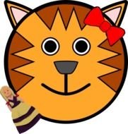 Tiger Face Clip Art N32