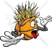 Cartoon Basketball Face N5