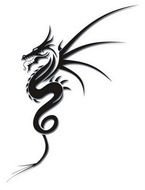 Simple Tribal Dragon Tattoo Designs