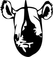 Rhino Head Clip Art N4