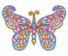 Colorful Butterflies Clip Art Free