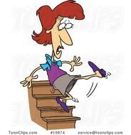 Cartoon Falling Down Stairs N4
