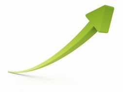 Green Increasing Arrow clipart