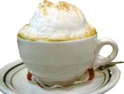 coffee with foam in a cup