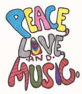 Peace Love Music drawing