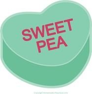 Home Free Clipart Valentine Heart Sweet Pea