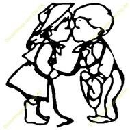 Boy And Girl Kissing Drawing N2
