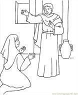 Angel Visits Mary Coloring Page